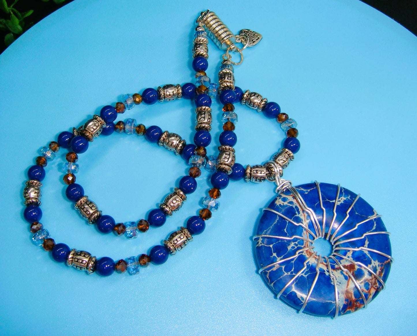 Lapis Lazuli Donut Necklace