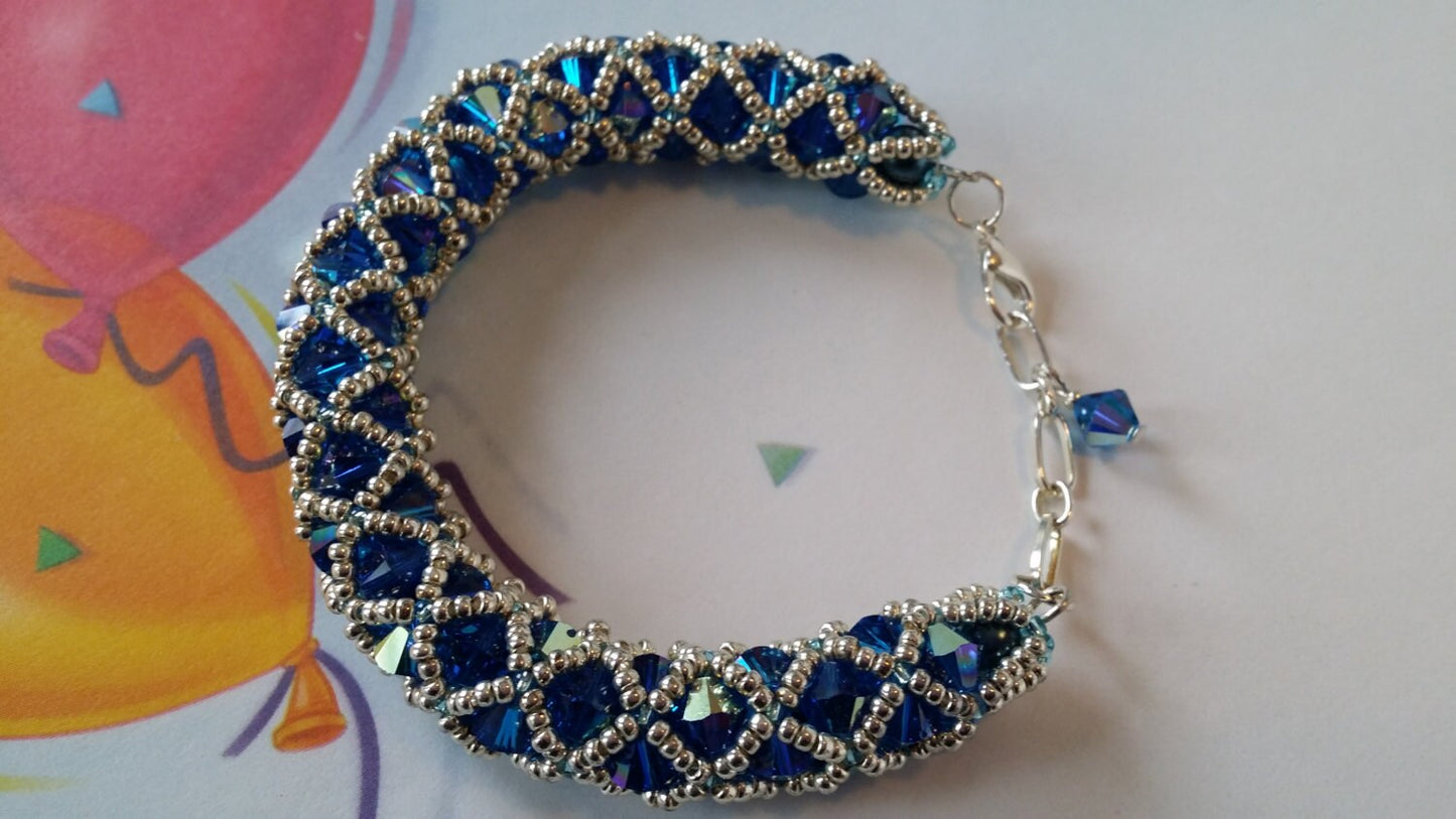 Caprice -  Blue Netted Bracelet